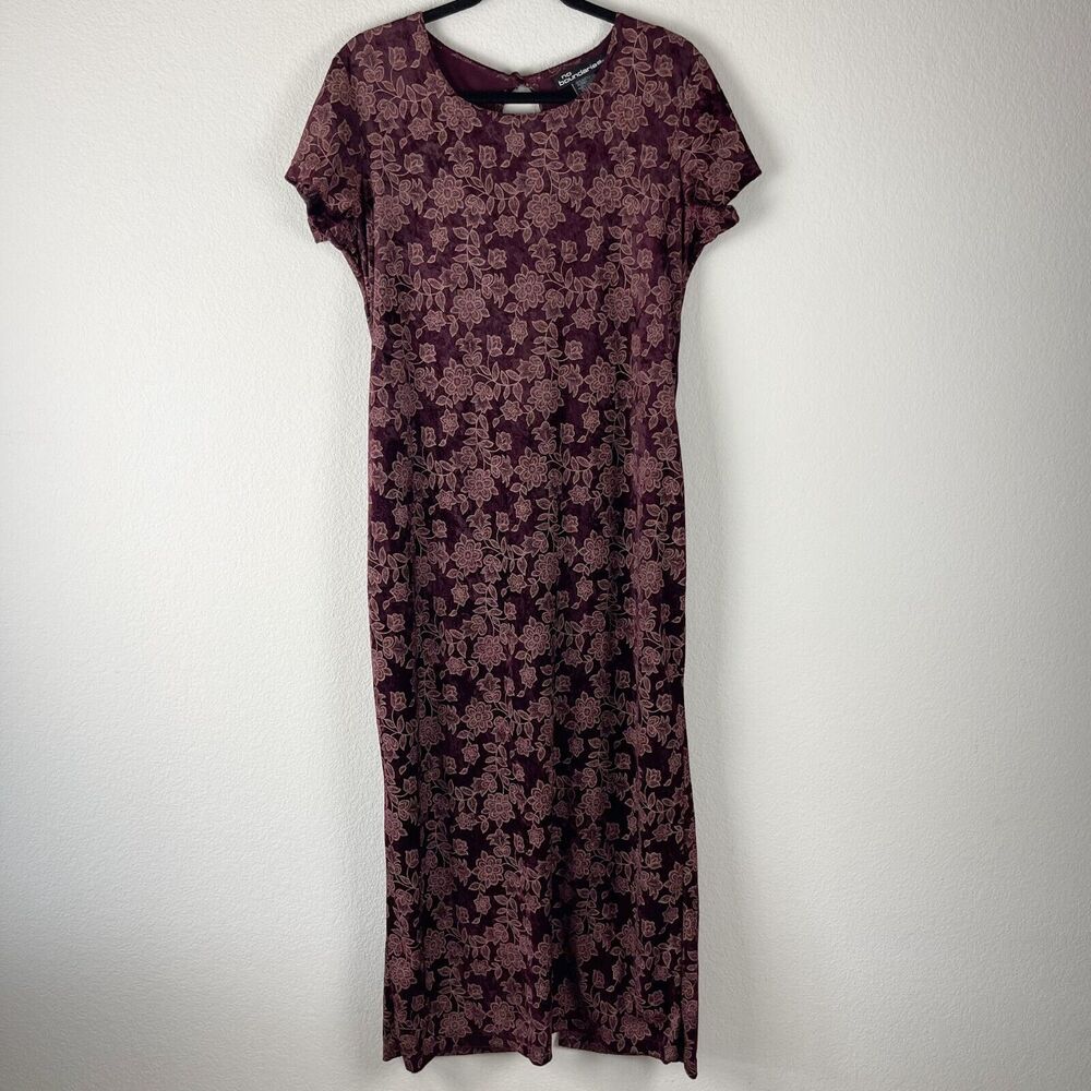90s Y2K Witchy Crushed Velvet Dress Womens Large Fairygoth Whimsigoth Grunge